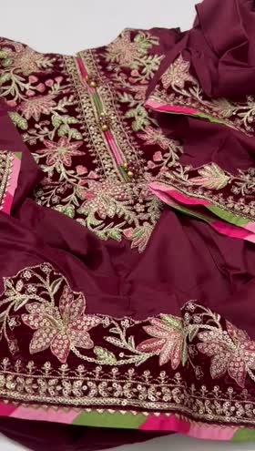 Rs 9500 Aneela’s raw silk stitched Emb 2pc ( Medium)