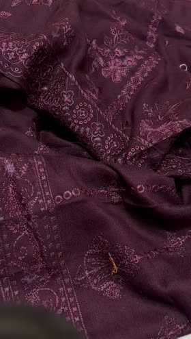 Rs 5895 Dastan Riaz Arts peech leather Emb 3pc box packing ( DS 47)