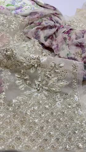 Rs 24850 Republic Womenswear Pieno Di Verde Organza Formal 3pc [D-05] [Retail Price 35450]