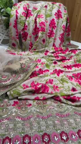 Rs 16500 Aneelas Stitched Raw silk Emb Shirt Gharara Net Emb Duppata 3pc [FC-05-B] [Dispatch Time 2 Months] ~ [Chest 24] [Length 42] XXLARGE