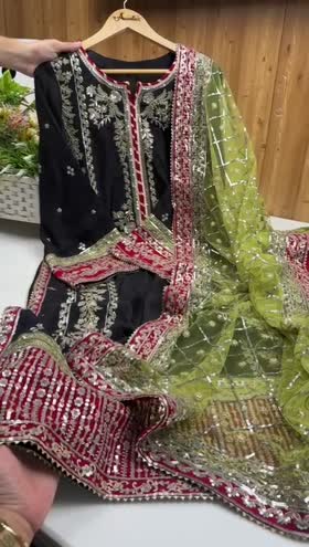 Rs 19500 Aneelas Wedding Stitched Raw Silk 3pc [FC-07] [Dispatch time 2 Months] ~ [Chest 24] [Length 46] XXLARGE