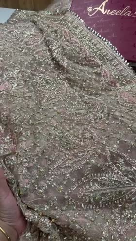 Rs 38000 Aneelas stitched Bridal / wedding formal Heavy Ada work maxi 3pc [Dispatch Time 2 Months] ~ [Chest 21] [Length 50] MEDIUM