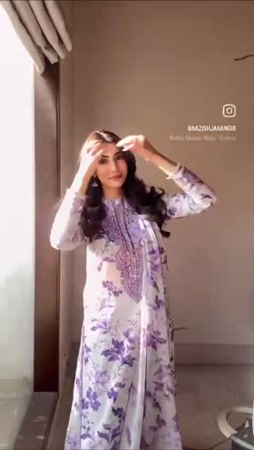 Rs 10500 Aneelas stitched lawn print Emb shirt Emb chiffon Duppata Emb trouser 3pc [Dispatch date 1st April ] ~ [Chest 19] [Length 45] SMALL