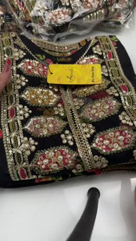 Rs 24500 Aneelas Stitched Luxury Trendy Wedding Raw Silk 3pc [LUX-17] [Dispatch Time 2 Months ~ [Chest 23] [Length 51] XLARGE