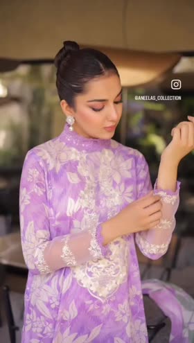 Rs 10500 Aneelas Stitched Printed Lawn Emb 3pc new Launch With Same Stitching Style [PR-03] [Dispatch Date 5th July] ~ [Chest 22] [Length 45] LARGE