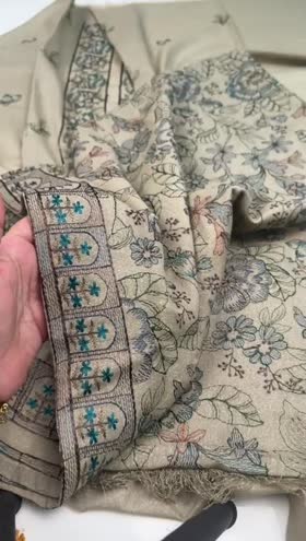 Rs 8500 Karandi Emb 3pc Emb Shawl