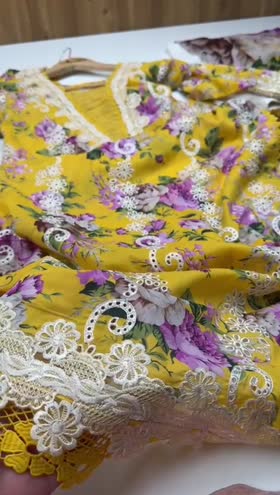 Rs 12000 Aneelas Print Emb Lawn Stitched 3pc [PR-19] [Dispatch Time 2 Months] ~ [Chest 22] [Length 49] LARGE