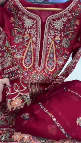 Rs 16950 Aneelas Stitched Luxury Lawn Emb Chiffon Duppata 3pc [LUX-09] [Dispatch Date 20th July] ~ [Chest 19] [Length 48] SMALL (Shoot Length)