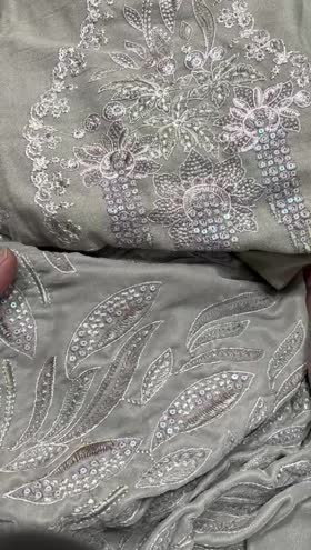 Rs 11500 Nureh Leather Peech Emb 3pc Velvet Emb Shawl New Launch ( NE 214)