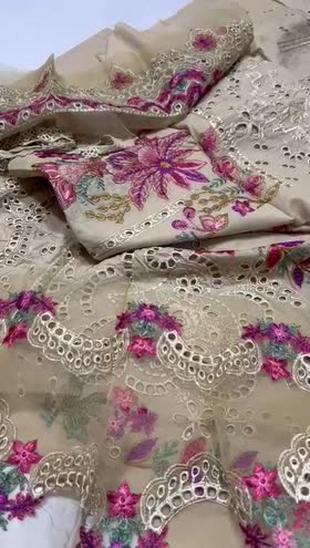 Rs 4500 Aneela’s unstitched Emb 2pc