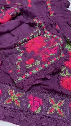 Rs 10000 Aneela’s peech leather Emb 3pc ( XL)