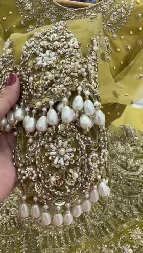 Rs 38500 Aneelas Bridal/ Wedding Stitched Very Heavy Ada Work maxi 3pc [BR-02] [Dispatch Time 2 Months] ~ [Chest 19] [Length 60] SMALL (Shoot Length)