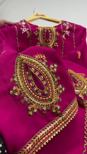 Rs 8500 Aneelas Eid launch stitched raw silk shirt shalwar [Dispatch Date 5th July] ~ [Chest 19] [Length 34] SMALL