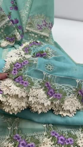 Rs 17500 Aneelas stitched luxury lawn Emb shirt Emb Duppata 3pc [Dispatch date 28th April] ~ [Chest 23] [Length 50] XLARGE