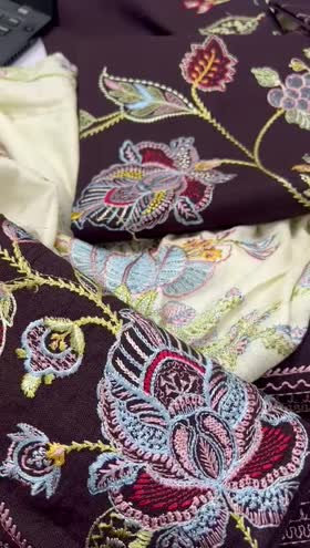 Rs 10250 Coco by Zara Shah Jahan khaddar Emb 3pc new launch ( Berry 3 A])