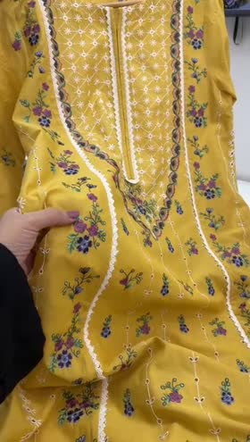 Rs 10500 Aneelas lawn Emb stitched 3 piece silk Duppata [Dispatch Date 15th April] ~ [Chest 19] [Length 45] SMALL