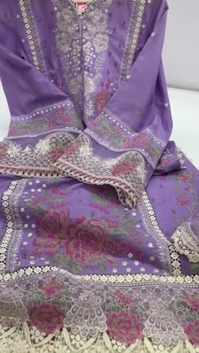 Rs 9950 Aneelas Luxury Lawn Stitched Shirt Trouser 2pc [LUX-18] [Dispatch Time 2 Months] ~ [Chest 22] [Length 49] LARGE (Shoot Length)