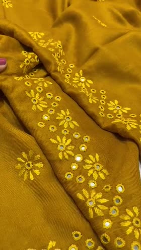 Rs 3500 Warm Emb mirror work shawl
