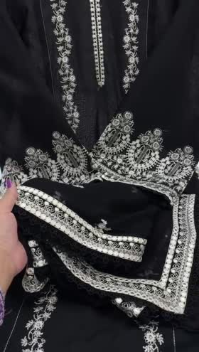 Rs 13000 Aneelas Stitched Lawn Chiffon Emb Duppata 3pc [LUX-04] ~ [Chest 24] [Length 38] XXLARGE (Shoot Length)