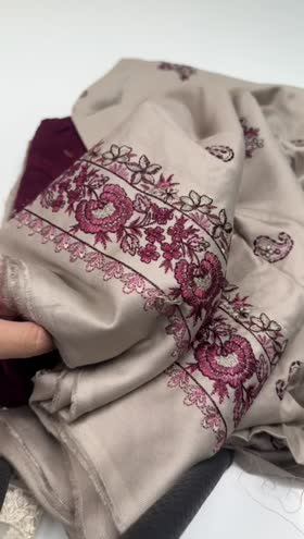 Rs 9950 Nureh Exclusive Karandi 3pc Emb Chiffon Duppata [NE-176]