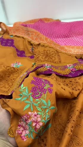 Rs 10500 Aneelas Lawn Emb Silk Duppata Stitched 3 pc [dispatch date 30th May] ~ [Chest 22] [Length 47] LARGE