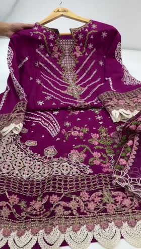 Rs 14500 Aneelas luxury lawn emb stitched 3pc. [Dispatch date 25th April ] ~ [Chest 21] [Length 49] MEDIUM