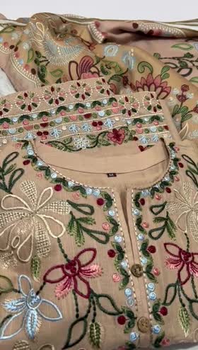 Rs 5650 Sahiba stitched Khaddar Emb 3pc  ~ [Chest 22] [Length 45] LARGE