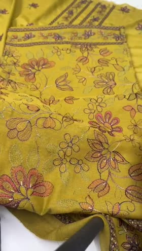 Rs 7950 Fragrant karandi Emb 3pc Emb shawl [D-05]