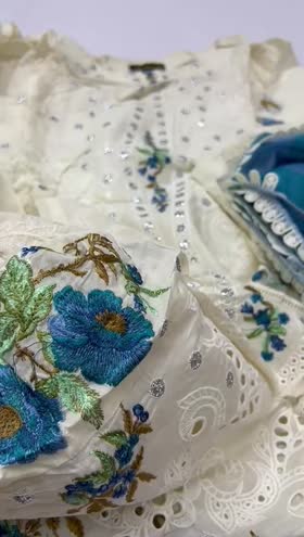 Rs 8500 Aneela’s lawn stitched Emb 3pc ( medium)