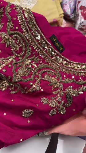 Rs 22000 Aneelas UNstitched Ada Work Raw Silk 3pc [FC-01] [Dispatch Time 2 Months]