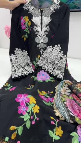 Rs 14000 Aneelas Stitched Emb Lawn Chiffon Duppata 3pc [LUX-05] [Dispatch Date 15th June] ~ [Chest 19] [Length 45] SMALL