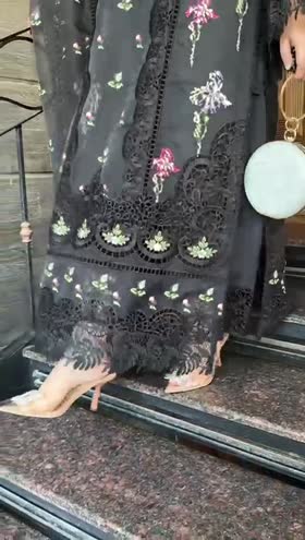 Rs 19500 Aneelas party wear organza stitched 4 piece [Dispatch date 10th March] ~ [Chest 23] [Length 47] XLARGE