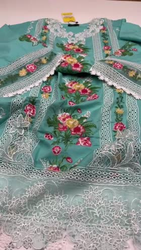 Rs 15000 Aneelas lawn Emb chiffon Duppata 3 pc stitched [Dispatch Time 15 Days] ~ [Chest 24] [Length 44] XXLARGE