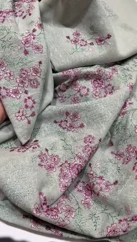 Rs 7950 Fragrant winter karandi Emb 3pc Emb chifion duppta[D-07]