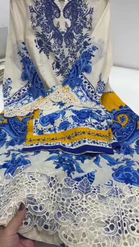 Rs 10500 Aneelas Print Emb Lawn Chiffon Duppata Stitched 3 pc [Dispatch date 30th April ~ [Chest 23] [Length 44] XLARGE