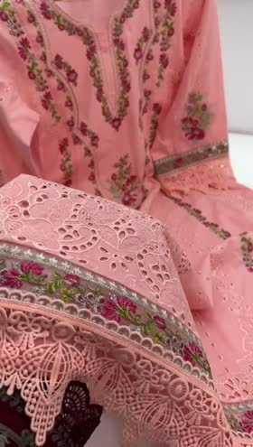 Rs 8500 Aneelas lawn stitched shirt trouser. [ Dispatch date 1 month ] ~ [Chest 23] [Length 45] XLARGE