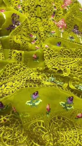 Rs 10000 Aneela’s organza stitched Emb 2pc ( large)