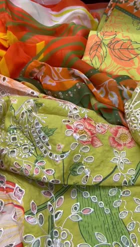 Rs 8500 Naqsh viscose chicken Kari Emb 3pc  chiffon duppata ( LEMON)