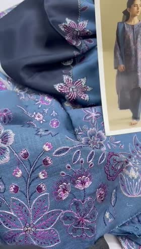 Rs 10250 Coco by Zara Shah Jahan khaddar Emb 3pc new launch ( Mist 2B)