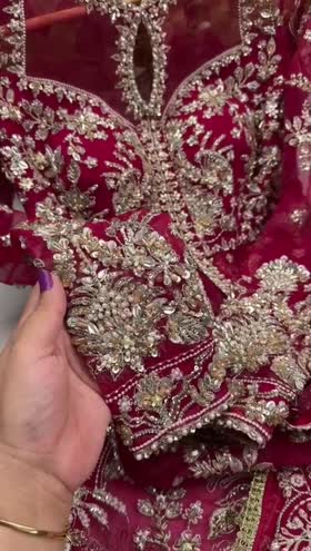 Rs 36500 Aneelas Stitched Wedding/ Bridal Ada Work 3pc [BR-06] [Dispatch Time 2 Months] ~ [Chest 22] [Length 45] LARGE