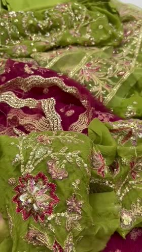 Rs 8500 Mushq fancy chiffon emb 4pc