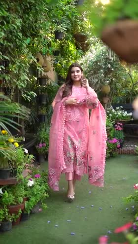 Rs 8500 Aneelas Organza Party Wear UNstitched 2pc Without Kavia Work [Dispatch Time 1 Month]