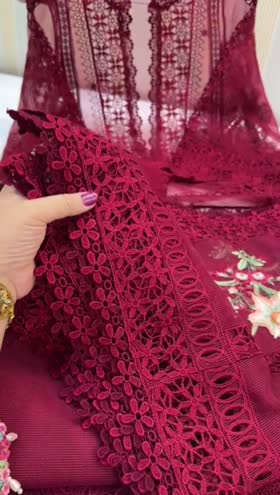 Rs 13000 Aneelas UNstitched luxury organza shirt raw silk inner trouser khaddi net duppata 4 p [Dispatch Time 1 Month]