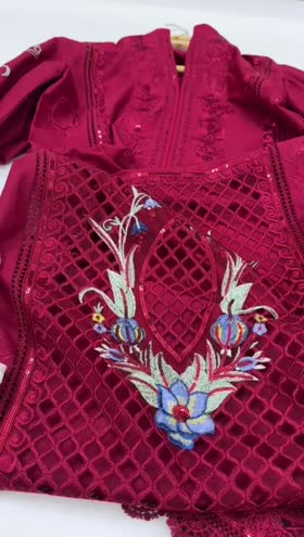 Rs 9950 Aneelas Eid launch luxury luxury stitched shirt with same color trouser. Dispatch month June ~ [CH 19] [L 45] SMALL