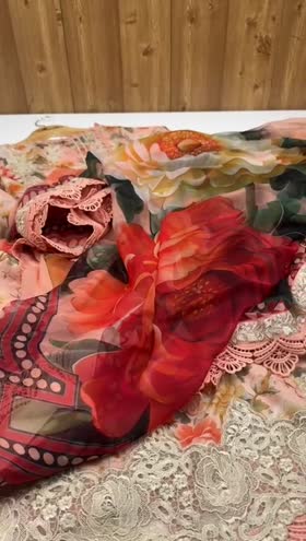 Rs 3950 Aneelas UNstitched Print Lawn Duppata 3pc [No laces No Embroidery [PR-21-B] [Dispatch Ready] ~ Unstitched