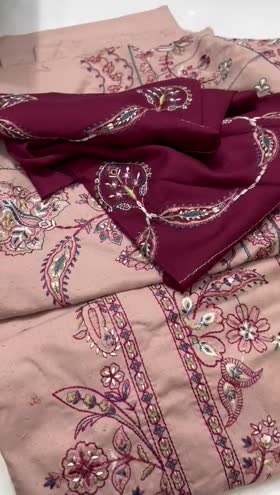 Rs 10498 CoCo by Zara Shah Jahan karandi Emb 3pc viscose  Emb shawl ( Bloom 6A)