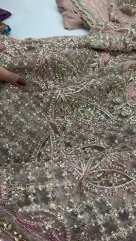 Rs 38000 Aneelas stitched Bridal / wedding formal Heavy Ada work maxi 3pc [Dispatch date 21th April ] ~ [Chest 22] [Length 55] LARGE