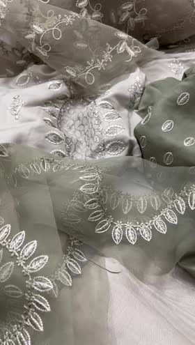 Rs 9950 Nureh marina twill emb 3pc emb shawl new launch